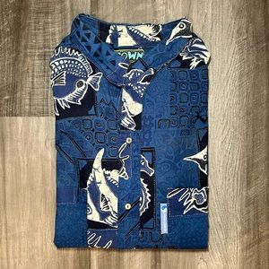 Town & Country Vintage Tropical Short Sleeve Button Down Shirt - XL